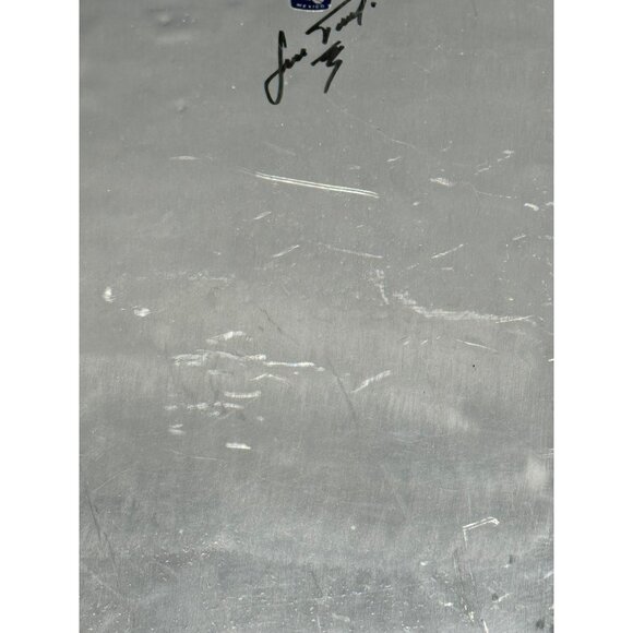 pewter rectangle tray lip old town imports centerpiece made Mexico signed READ - Picture 11 of 12